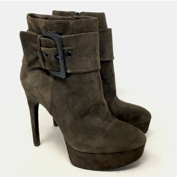 VIA SPIGA SUEDE LEATHER  PLATFORM ANKLE BOOTS - Picture 9 of 11